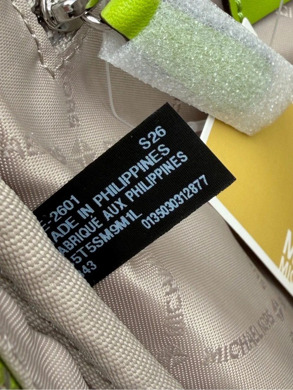 Michael Kors Rhea medium backpack leather Backpack Lime NWT